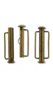 Metal magnetic slide clasp 26,5mm Antique bronze